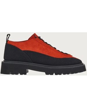Ferragamo Atlante Lace-Up Hybrid Shoes - Red