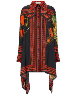 Blumarine Printed Shirt Style Dresses - Red
