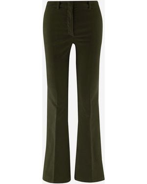 Ql2 Pants Stretch Cotton Velvet - Green