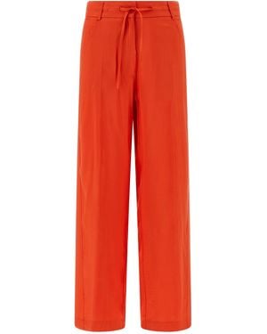 Nude Viscose Pants - Red