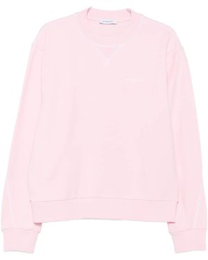 Givenchy Crewneck Sweatshirt With Mini Embroidered Signature - Pink