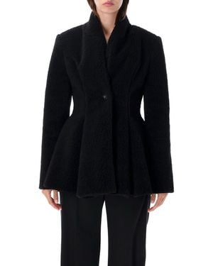 Stella McCartney Waisted Plush Coat - Blue