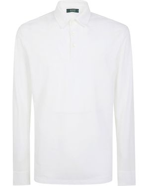 Zanone Long Sleeves Polo Shirt - White