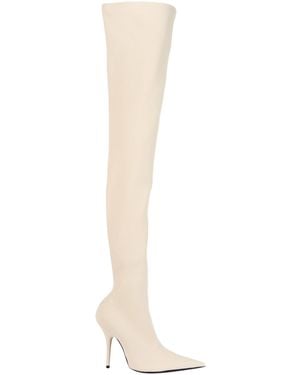 Balenciaga Knife Over-The-Knee Boots - White