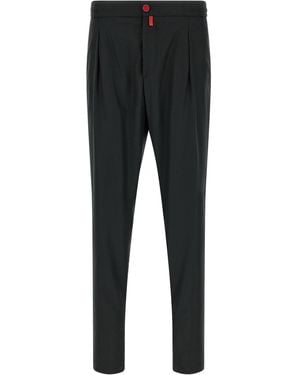 Kiton Button Pants - Black