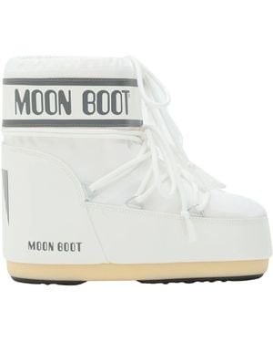 Moon Boot "Icon Moonboot" Low Nylon Boots - White