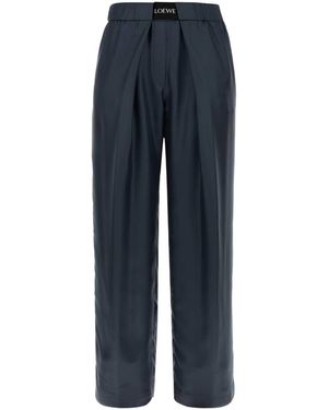 Loewe Graphite Silk Pant - Blue