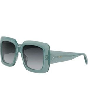Celine Sunglasses Square Full Rim, Frame And Gradient Lens Cl40263I93B - Green