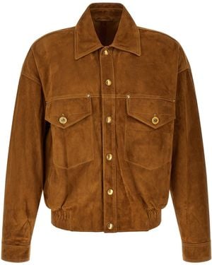 Versace Suede Blouson - Brown