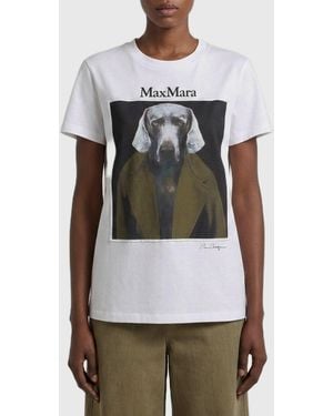 Max Mara Iconic Print Calca T-Shirt - White