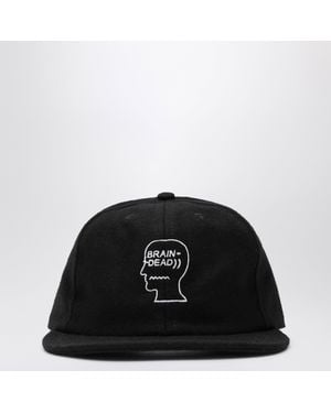 Brain Dead Baseball Cap With Embroidered Logo - Black