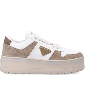 Prada Downtown Leather Sneakers - Multicolor