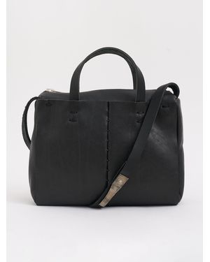 VALENTINA BANELLA Medium Stitch Leather Bag - Black