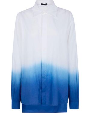 Maria Calderara Shaded Cotton Muslin Shirt - Blue