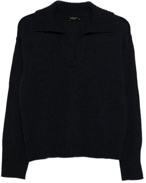 Roberto Collina Wool Polo Shirt - Black