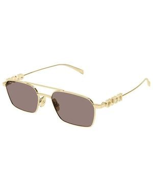 Gucci Sunglasses Square Full Rim, Frame And Lens Gg1804S003 - Metallic