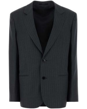 Gucci Light Pinstripe Wool Jacket - Black