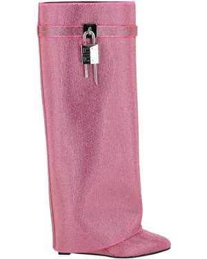 Givenchy Shark Lock Wide Fit Pant Boots - Pink