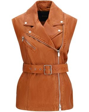 Pinko Biker Vest Gypsy Mocha - Brown