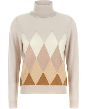 Ballantyne Cashmere Cardigan - White