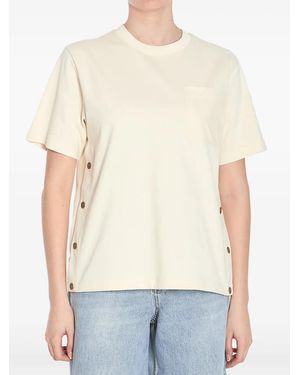 Moncler Cotton T-Shirt With Pocket - White