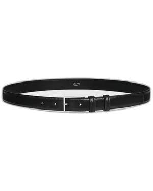 Celine Bull Leather Belt - Black