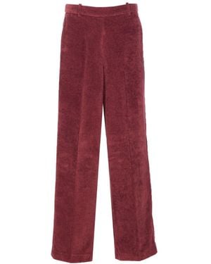 Circolo 1901 Corduroy Straight-Leg Pants - Red