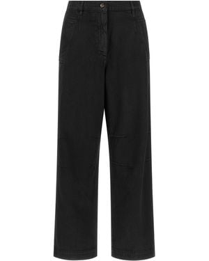Dries Van Noten Loose Cotton Pants - Black