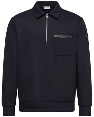 Moncler Half Zip Sweater - Blue