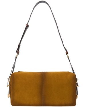 Pinko Suede Shoulder Bag - Metallic