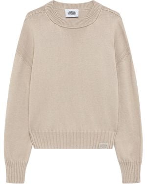 Alpha Studio Crewneck Sweater - Natural