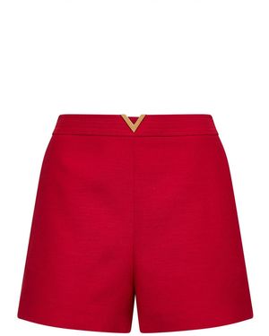 Valentino Shorts Crepe - Red