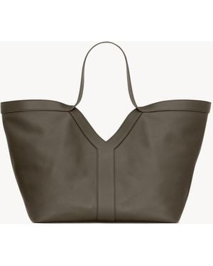 Saint Laurent "Y Tote" Medium Handbag - Gray