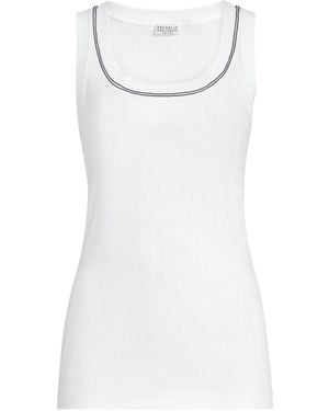 Brunello Cucinelli Cotton Tank Top - White