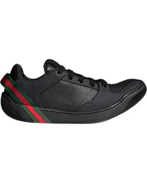 Gucci "Screener" Leather Sneakers - Black