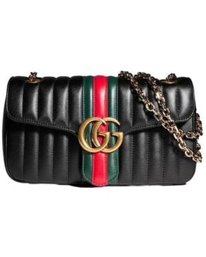 Gucci Medium Gg Marmont Jetset Shoulder Bag - Black