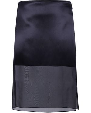 Calvin Klein "Anika" Midi Skirt - Blue