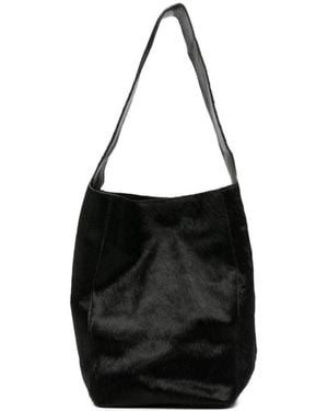 Alysi Leathet Bucket Bag - Black