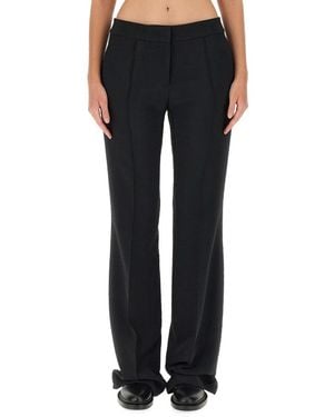 Jil Sander Viscose Blend High-Waisted Pants - Black