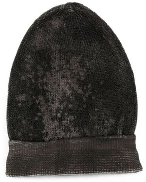 Avant Toi Salt Effect Cashmere Hat - Black