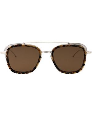 Thom Browne Acetate+Titanium Sunglasses - Brown