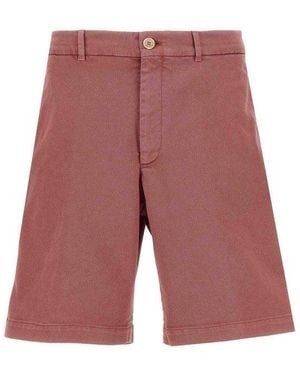Brunello Cucinelli Raspberry Tailored Cotton Shorts