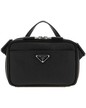 Prada Leather Crossbody Bag - Black