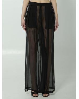 Dolce & Gabbana Silk Chiffon Pants - Black