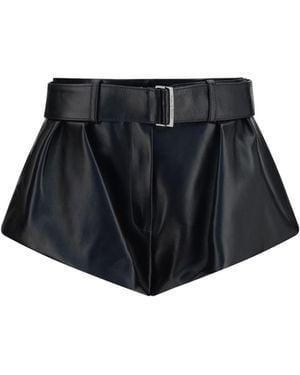 Magda Butrym Shorts Flared Leather - Black