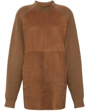 Max Mara Short Wool And Cashmere Dress - Brown