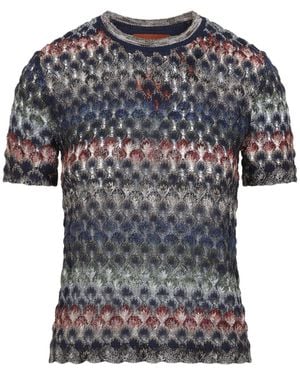Missoni Multidark Version Short Sleeve Crewneck - Gray