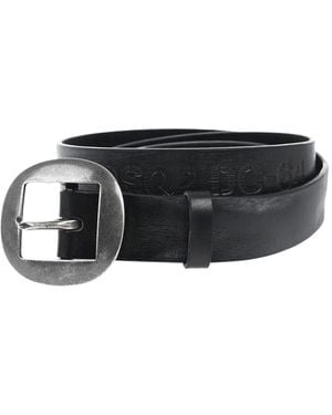 DSquared² Logo Leather Buckle Belt - Black