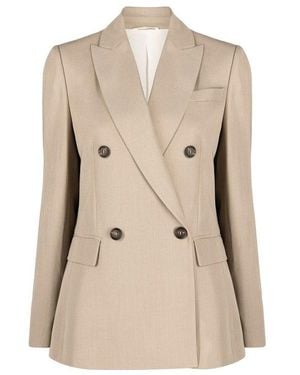 Brunello Cucinelli Double Breasted Blazer - Natural