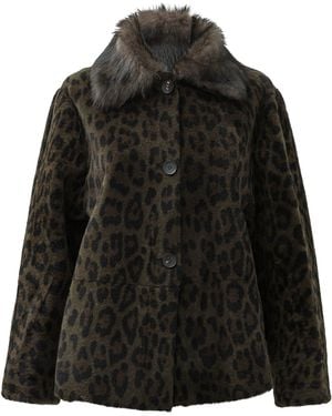 FURLING BY GIANI Reversible Short Coat - Black